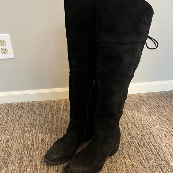Born Black Suede Over-the-Knee Boots - Picture 1 of 8